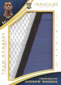 2014-15 Panini Immaculate Collection - Team Logos Numbers #73 Andrew Wiggins Front