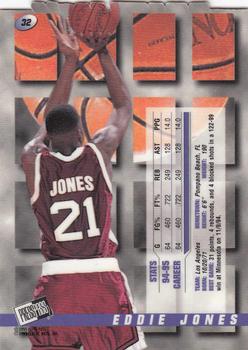 1995 Press Pass Premium Draft Picks - Die Cuts Blue #32 Eddie Jones Back