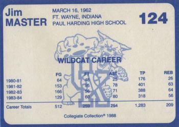 1988-89 Kentucky's Finest Collegiate Collection #124 Jim Master Back