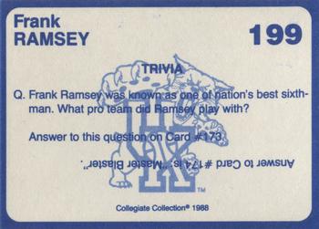 1988-89 Kentucky's Finest Collegiate Collection #199 Frank Ramsey Back