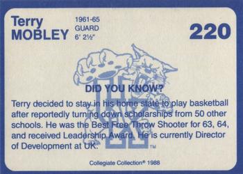 1988-89 Kentucky's Finest Collegiate Collection #220 Terry Mobley Back