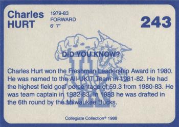 1988-89 Kentucky's Finest Collegiate Collection #243 Charles Hurt Back