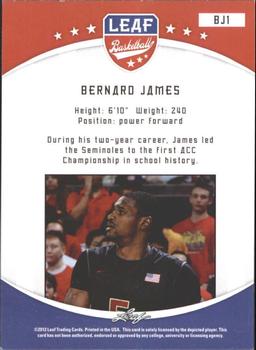 2012-13 Leaf Retail #BJ1 Bernard James Back