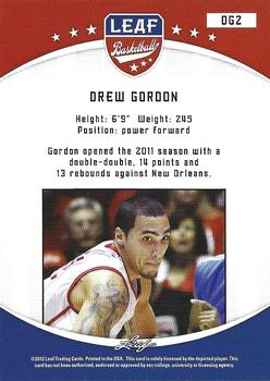 2012-13 Leaf Retail #DG2 Drew Gordon Back