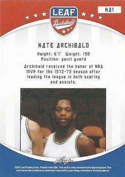 2012-13 Leaf Retail #NA1 Nate Archibald Back