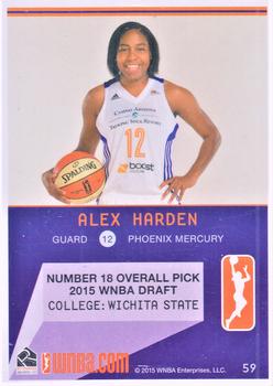 2015 Rittenhouse WNBA #59 Alex Harden Back