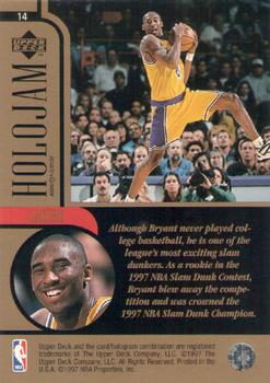 1997 Upper Deck Holojam #14 Kobe Bryant Back