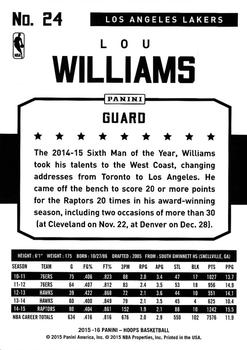 2015-16 Hoops #24 Lou Williams Back