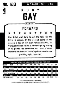2015-16 Hoops #128 Rudy Gay Back