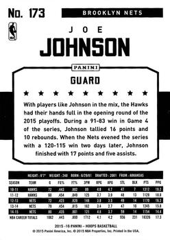2015-16 Hoops #173 Joe Johnson Back