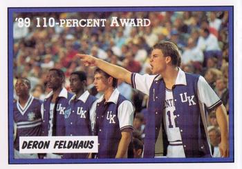 1988-89 Kentucky Wildcats Big Blue Awards #12 Deron Feldhaus Front