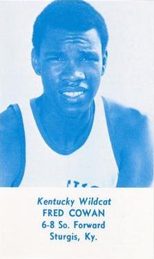 1978-79 Kentucky Wildcats Schedules #NNO Fred Cowan Front