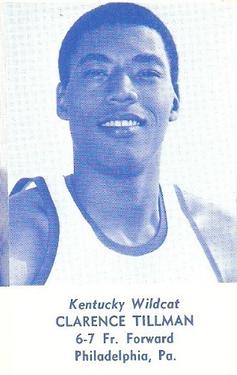 1978-79 Kentucky Wildcats Schedules #NNO Clarence Tillman Front