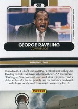 2015 Panini Class of 2015 Hall of Fame Enshrinement #GR George Raveling Back