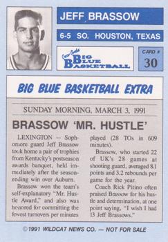 1990-91 Kentucky Wildcats Big Blue Magazine Dream Team/Award Winners #30 Jeff Brassow Back