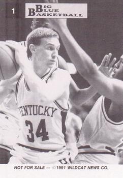 1991-92 Kentucky Wildcats Big Blue Magazine Double #1 John Pelphrey Back