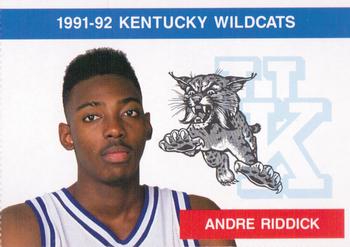 1991-92 Kentucky Wildcats Big Blue Magazine Double #15 Andre Riddick Front