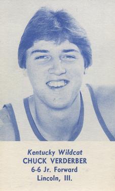 1980-81 Kentucky Wildcats Schedules #NNO Chuck Verderber Front