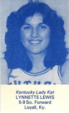 1981-82 Kentucky Lady Kats Schedules #NNO Lynnette Lewis Front