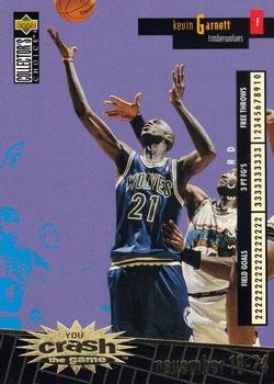 1996-97 Collector's Choice French - You Crash the Game Scoring Gold #C16 Kevin Garnett  Front