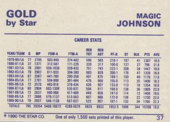 1990-91 Star Gold #37 Magic Johnson Back