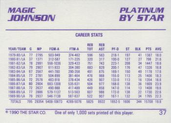 1990-91 Star Platinum #37 Magic Johnson Back