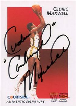 1992 Courtside Flashback - Autographs #23 Cedric Maxwell Front