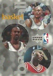 1997-98 Upper Deck NBA Stickers (European) #6 / 141 / 305 Ed O'Bannon / Bryon Russell / Clarence Weatherspoon Front