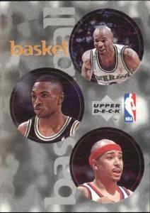 1997-98 Upper Deck NBA Stickers (European) #9 / 115 / 276 Khalid Reeves / Avery Johnson / Chris Gatling Front