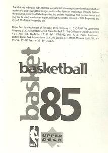1997-98 Upper Deck NBA Stickers (European) #85 Wesley Person Back