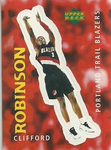 1997-98 Upper Deck NBA Stickers (European) #101 Clifford Robinson Front