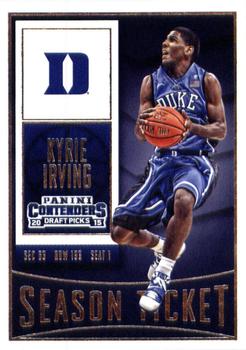 2016-17 Panini Contenders Draft Picks Old School Colors #15 Kyrie Irving Duke Blue Devils Collegiate Basketball Card