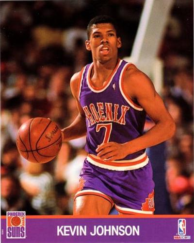 1990-91 Hoops Action Photos #91N19 Kevin Johnson Front