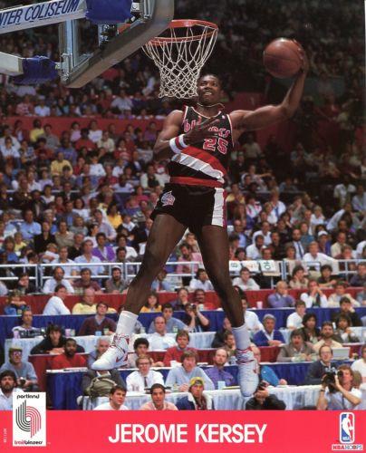 1990-91 Hoops Action Photos #90T173B Jerome Kersey Front
