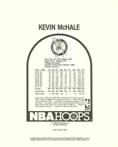 1990-91 Hoops Action Photos #90N12 Kevin McHale Back
