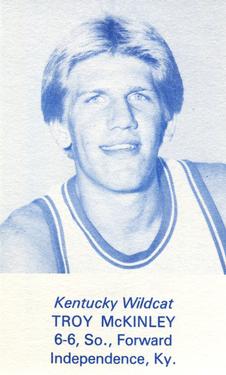 1982-83 Kentucky Wildcats Schedules #NNO Troy McKinley Front