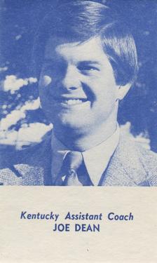 1981-82 Kentucky Wildcats Schedules #NNO Joe Dean Front
