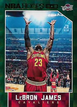 2015-16 Hoops - Green #14 LeBron James Front