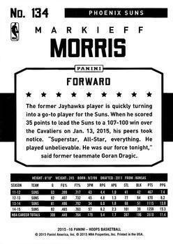 2015-16 Hoops - Green #134 Markieff Morris Back