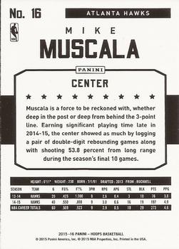 2015-16 Hoops - Gold #16 Mike Muscala Back
