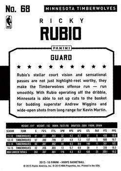 2015-16 Hoops - Red #68 Ricky Rubio Back