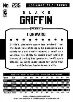 2015-16 Hoops - Red #235 Blake Griffin Back
