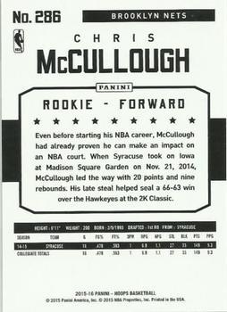2015-16 Hoops - Red #286 Chis McCullough Back