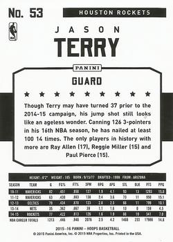 2015-16 Hoops - Silver #53 Jason Terry Back