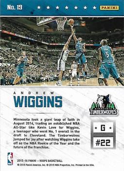 2015-16 Hoops - Courtside #19 Andrew Wiggins Back