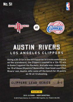 2015-16 Hoops - Road to the Finals #51 Austin Rivers Back