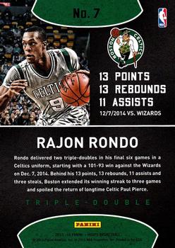 2015-16 Hoops - Triple-Double #7 Rajon Rondo Back