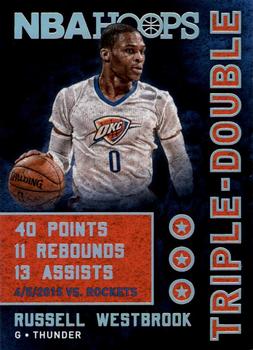 2015-16 Hoops - Triple-Double #44 Russell Westbrook Front