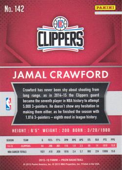 2015-16 Panini Prizm #142 Jamal Crawford Back