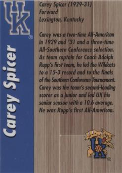 1999 AMA Kentucky Wildcats Legends #NNO Carey Spicer Back